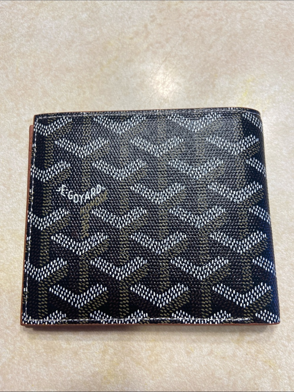 Vintage Black and Brown Chevron Wallet Card Holder - Picture 6 of 12